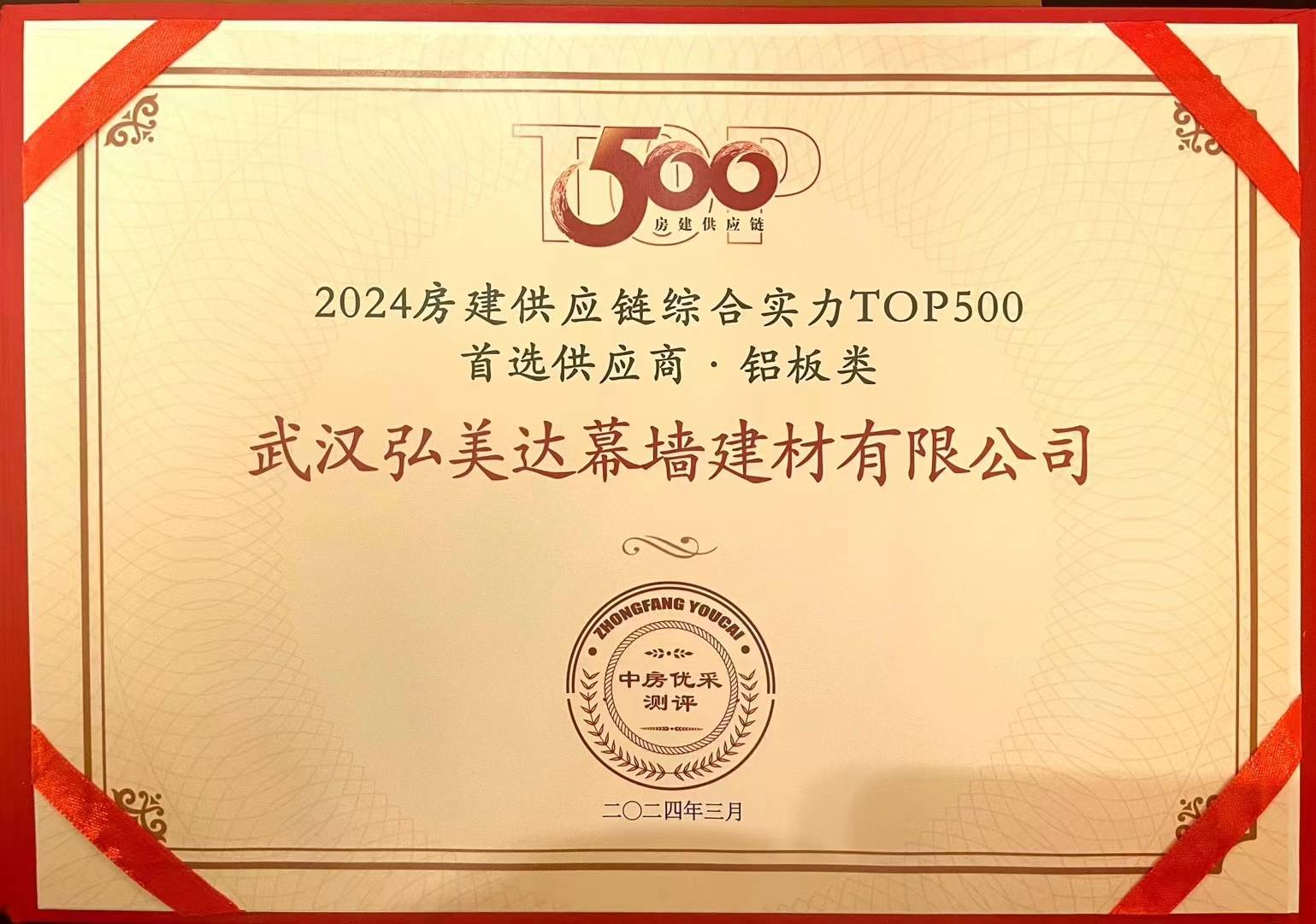 2024房建供應鏈綜合實力TOP500